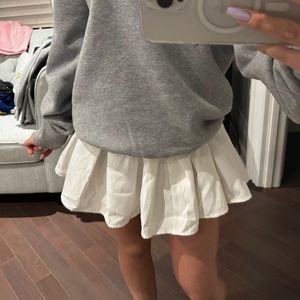 White ruffle tennis skirt